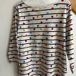 Talbots bateau neck T- quarter length